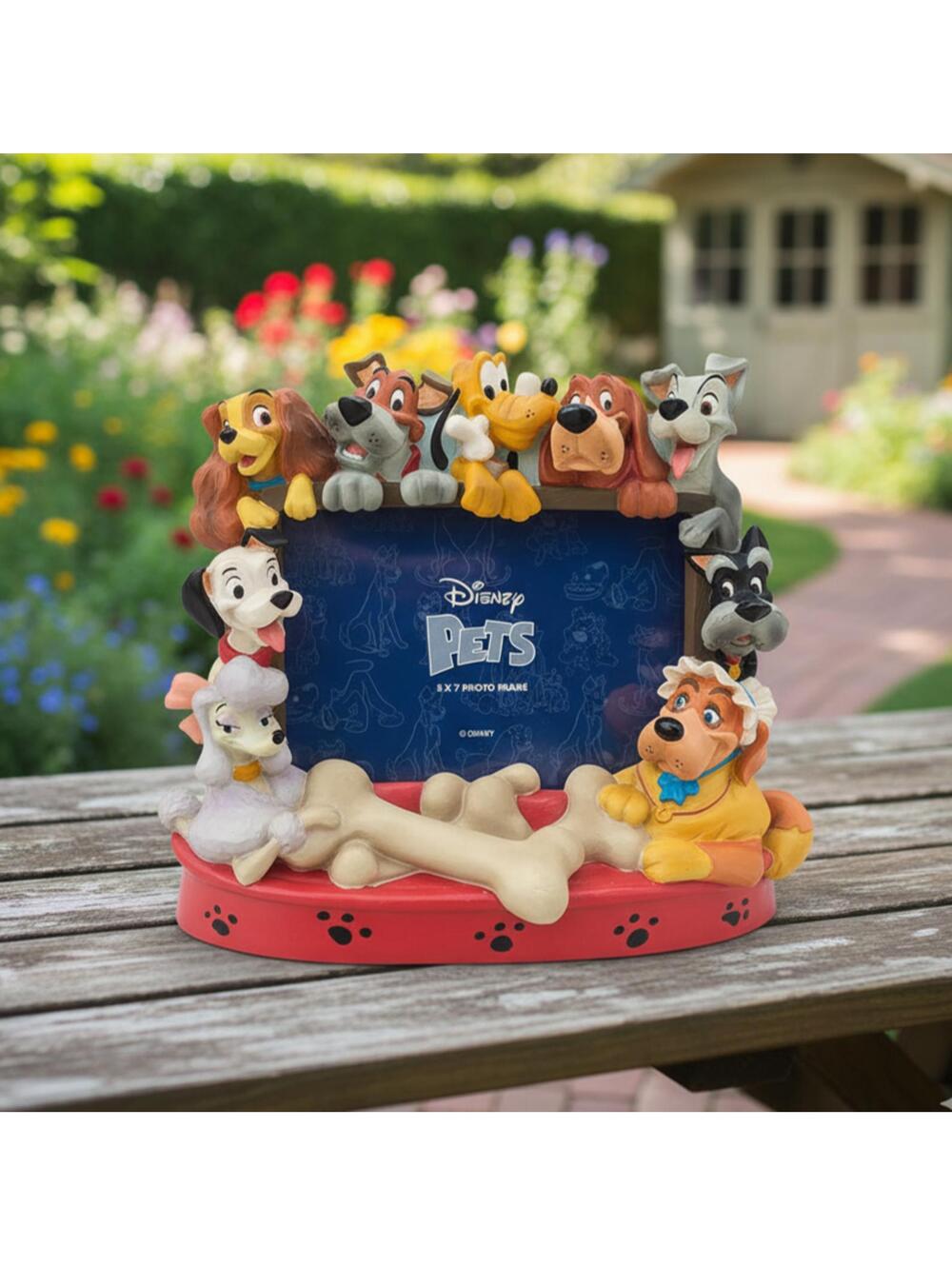 Disney Pets 3D Resin 5x7 Picture Frame Vintage Theme Park Dogs Dalmatians
